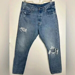 LEVIS Premium 501 S Skinny Distressed Jeans 31